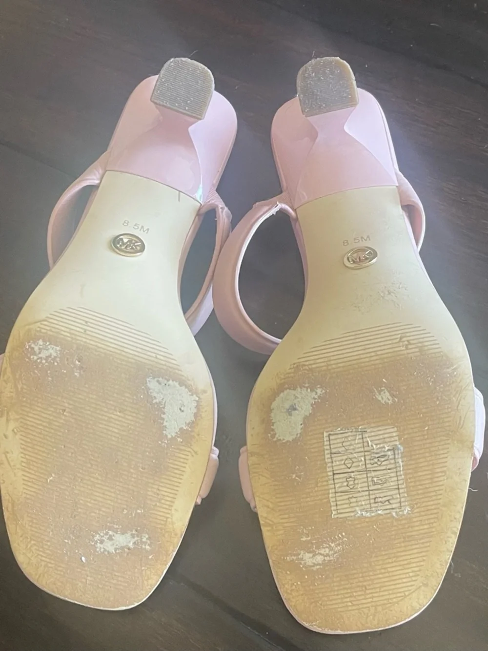 Michael Kors Clara Leather Dress Sandals Smokey Rose